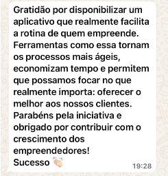 Print de conversa no WhatsApp com o depoimento de Vanessa Bogada sobre o Ricco